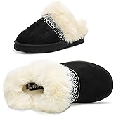 Hurley Kids Kimmie House Slippers for Kids, Faux Fur Lined Clog Slippers for Girls and Boys, Comfy House Shoes with Rubber Sole