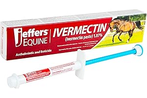Jeffers Ivermectin Gel Dewormer for Horses - Apple Flavored, 1.87% Broad Spectrum Dewormer Paste - Effective Parasite Control for Worms, Pinworms, Bots & More - Safe for Equine of All Ages- (1 Pack)