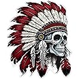 Indian Skull Chief Headdress Sticker - 4 Inch