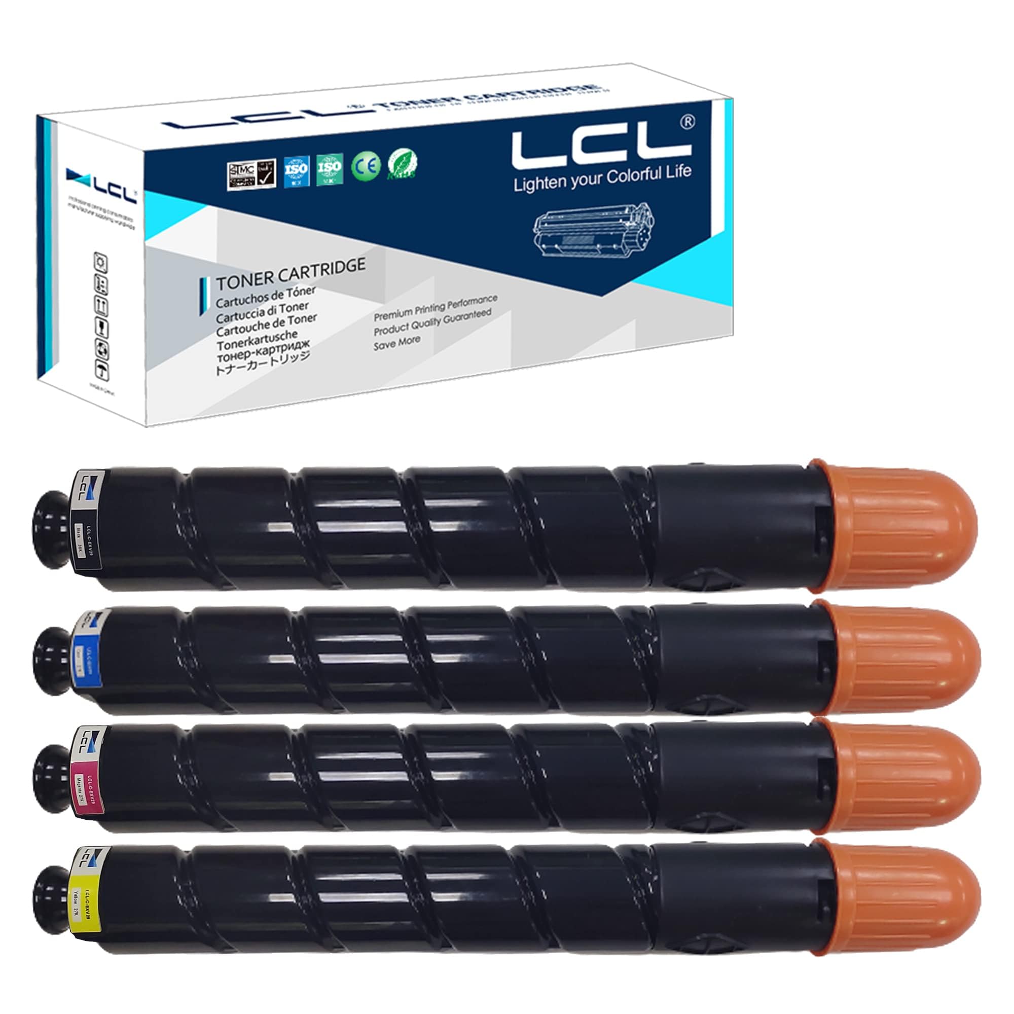 LCL C-EXV29 EXV29 2790B003 2802B003 2798B003 2794B003 IR-C5030 IR-C5030i IR-C5035 IR-C5035i IR-C5235i IR-C5240i (4PK KCMY) Compatible Toner Cartridge Replacement for Canon IR-C5030 IR-C5030i IR-C5035