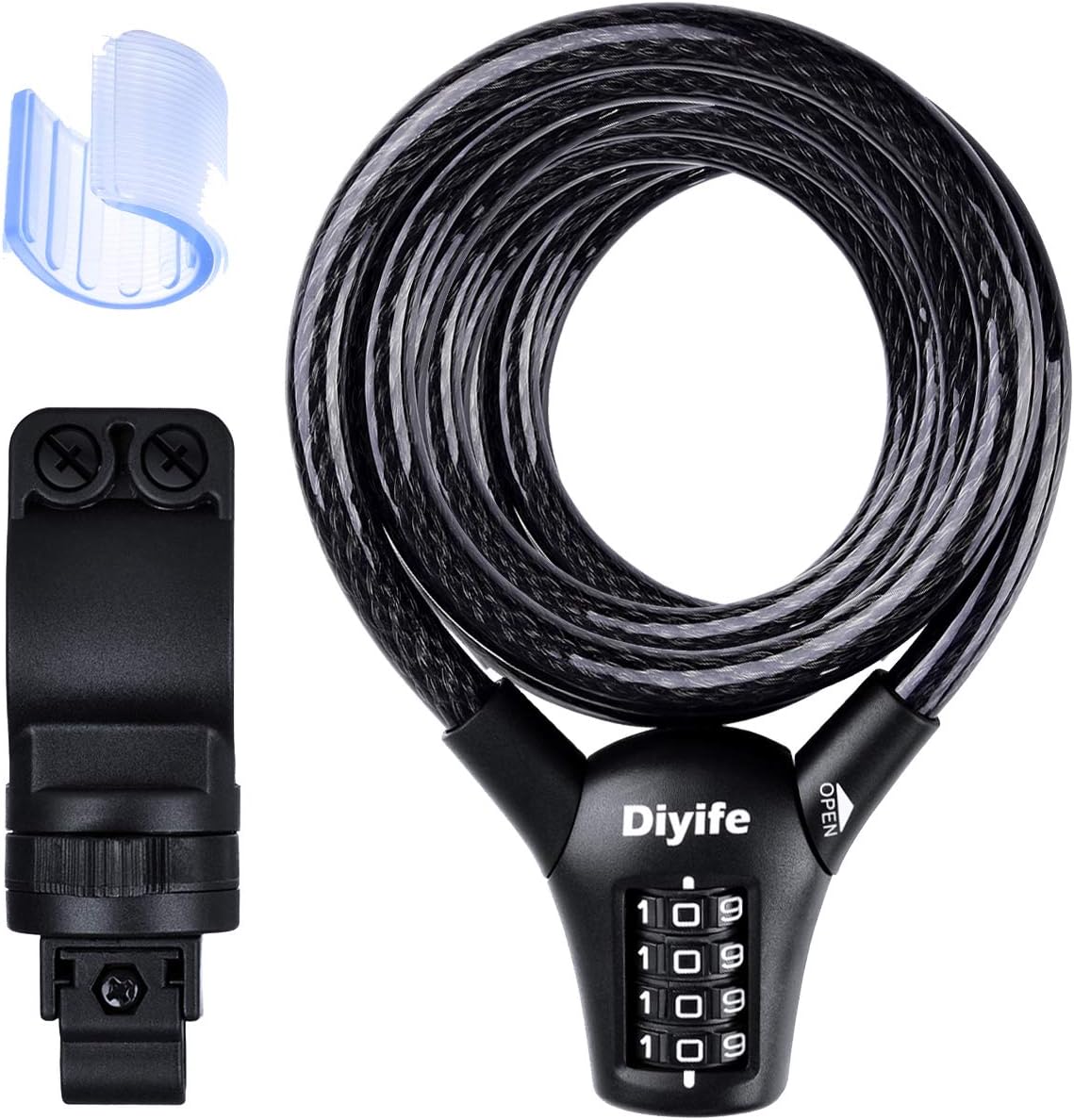 Bike Lock, [Reinforce Version] Diyife Heavy Duty Chain Lock,4Digit