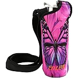 iColor Water Bottle Carrier Neoprene Bottle Holder w/Adjustable Shoulder strap Sling insulated Outdoor Sports Water Bottle Sleeve Bag Case Pouch Cover,Fits Bottle w/the diameter less than 3 inch