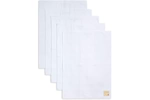 BURT'S BEES BABY Burts Bees Baby Infant Burp Cloths, 100% Organic Cotton Extra Absorbent Soft Fabric Drool Cloths, 5-Pack Newborn Must-Have Essential Large Burping Cloths, One Size 17 x 11.75 Inches