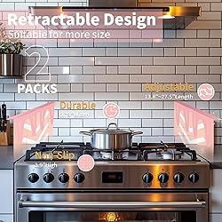 Stainless Steel Stove Gap Covers in Pink– 2 Pack