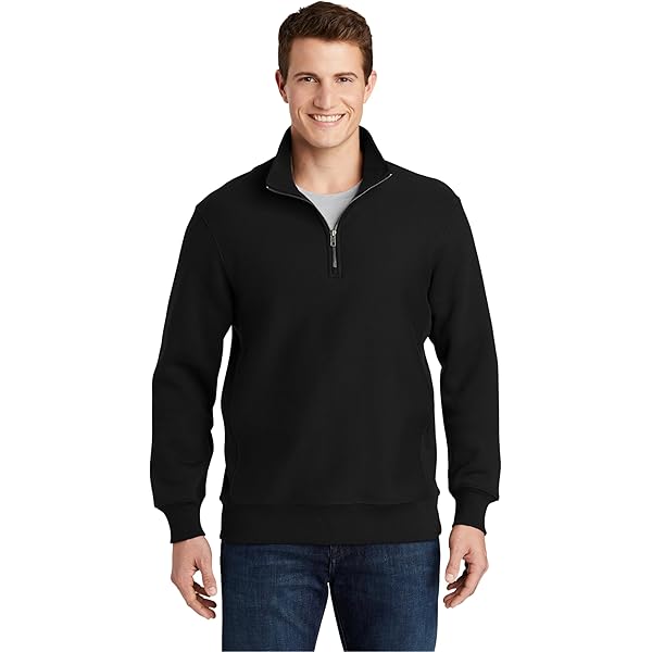 SPORT-TEK Unisex Quarter Zip Sweatshirt, Black, XS | Amazon.com