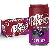 Dr Pepper Blackberry Soda, 12 Oz Cans, 12 Count