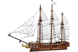 KAZI Ship Building Kit for Adults Kids,Sailing Adventure Toy Boat Building Blocks Set,Ship Model Home Decor,Fun Toy Gift for 8 9 10 11 12 Plus Year Old Boys and Girls