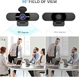 EMEET C960 1080P Webcam Microphone Privacy Cover 90° View USB Plug Play view 5