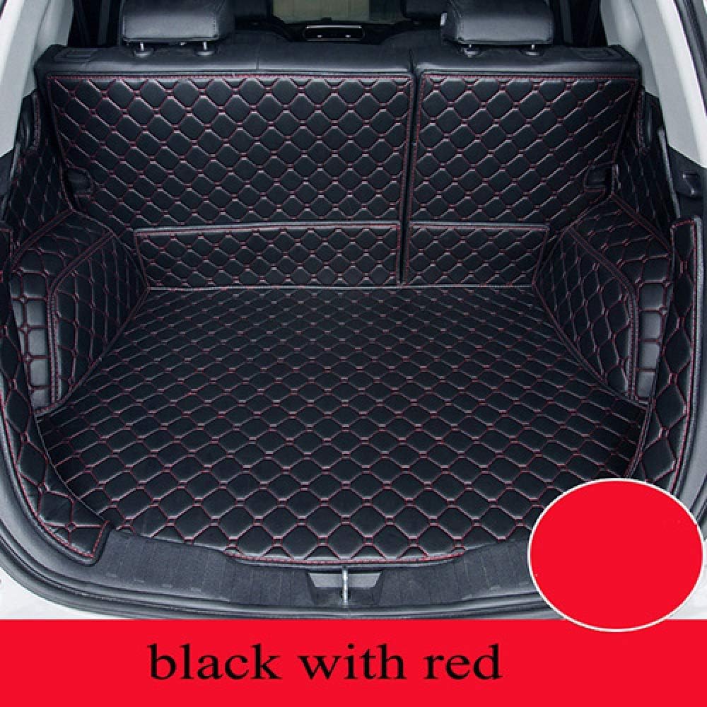 PXX Car Trunk Mat， for Peugeot All Models 206 508 301 307 3008 207 2008 308 407 Custom Car Mat Trunk Car Styling Car Accessories,Black with red