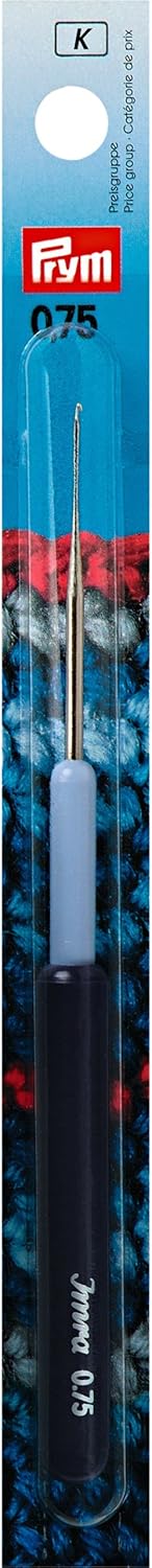 Prym - Prym (1.00mm) Crochet Hook with Plastic Handle - 1 Crochet Hook, Silver - Image 4