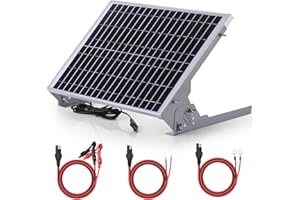 SUNER POWER 20W 12V Solar Battery Charger Maintainer, Built-in Smart MPPT Charge Controller, Adjustable Mount Bracket, Waterproof 20 Watt Solar Panel Kits for Car Automotive Boat Marine RV Trailer