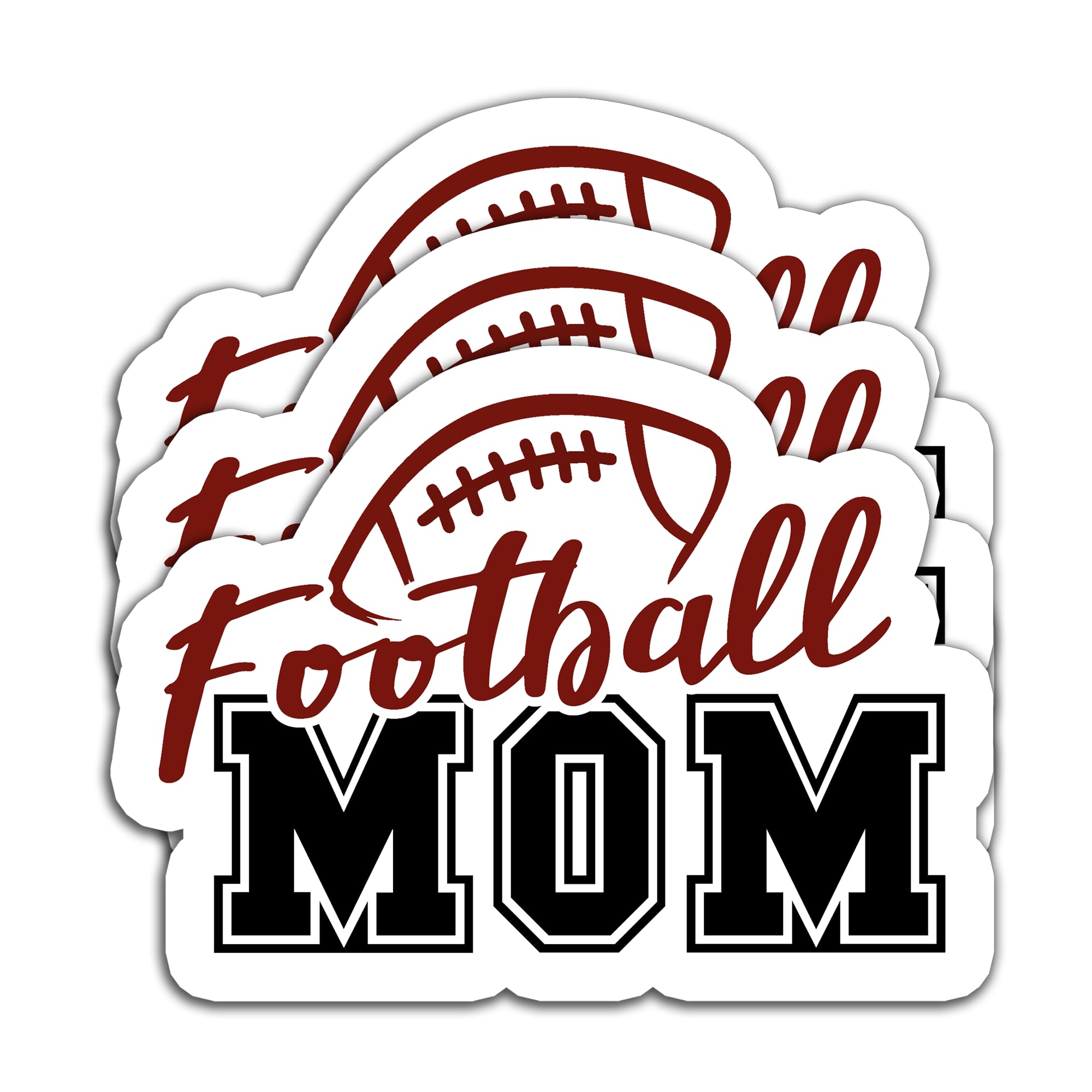 Photo 1 of (3PCS) Football Mom Sticker Football Stickers Football Mom Decals Waterproof Vinyl Decal for Book Laptop Tumblers, Scrapbooks, Cups, Water Bottles, Phone Case, Football Gifts for Mom Mama, 3" x 2.2 "
