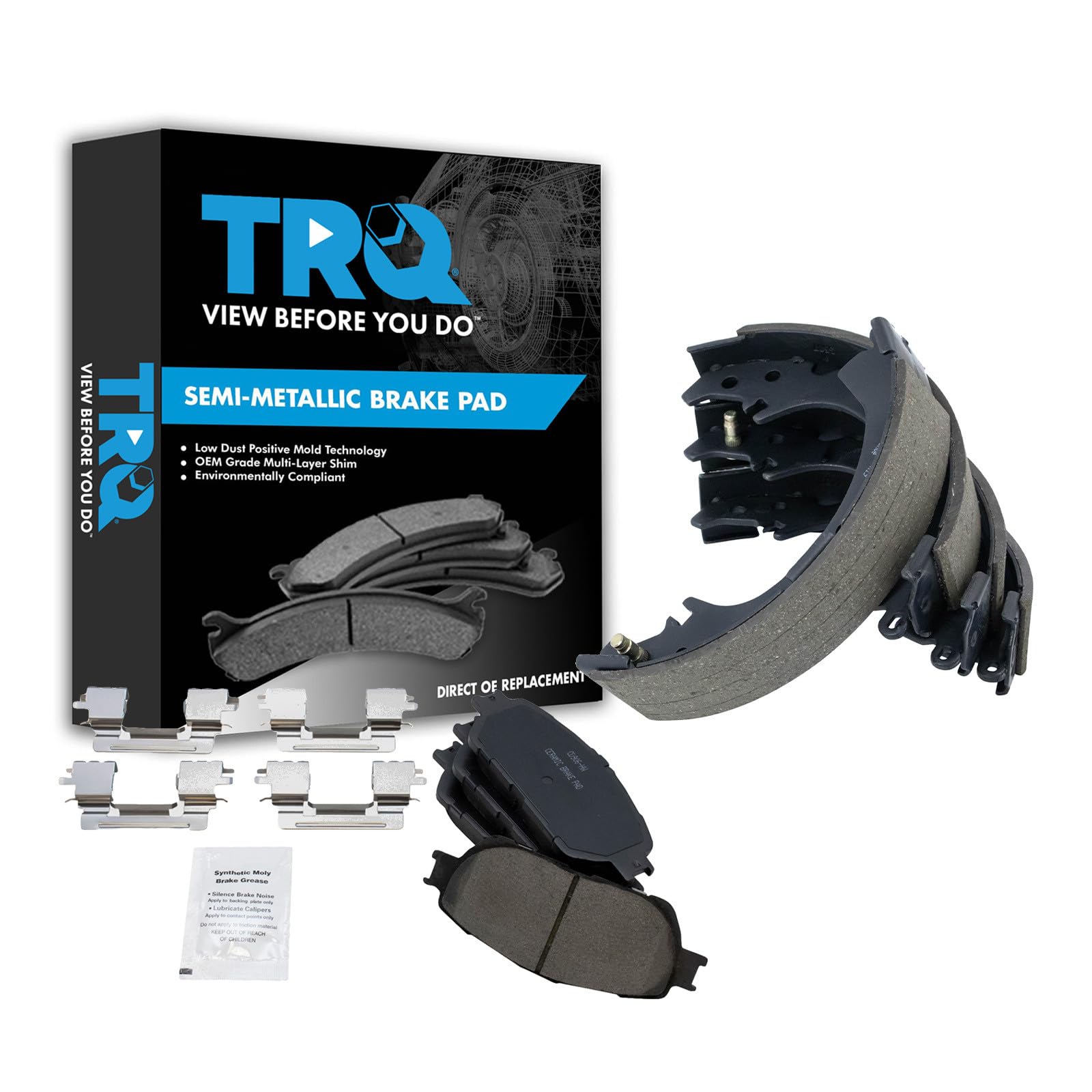 TRQ Front Brake Pads Ceramic Compatible with 2005-2006 Toyota Camry Image