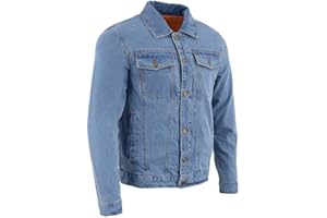 Milwaukee Leather MDM1015 Men's Black Classic Denim Jean Jacket