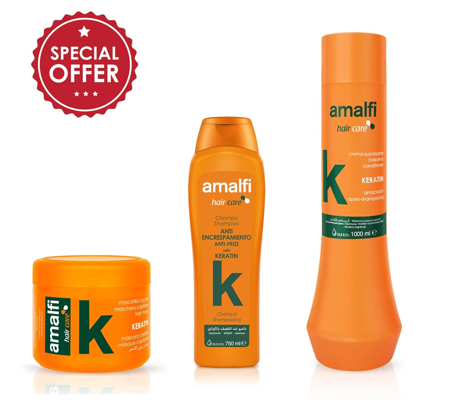 Amazon Com Amalfi Keratin Set Pack 3 Units Beauty