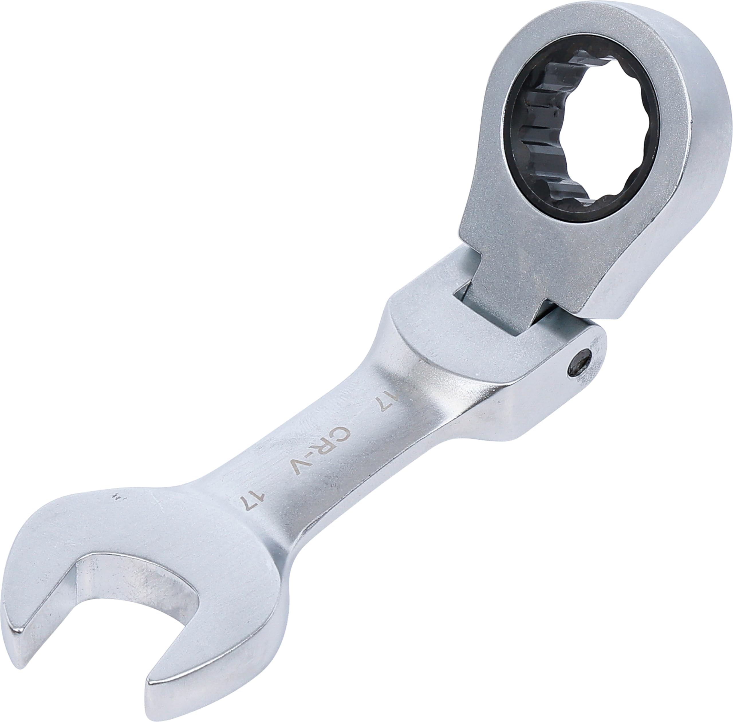 BGS 6917 | Ratchet Combination Wrench | short | adjustable | 17 mm