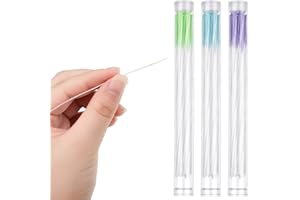 Maitys 180 Pcs Earrings Hole Cleaner, Piercing Cleaner Floss, Rose Fragrance Odor Removal Ear Care, Piercing Floss Disposable Aftercare Cleaning Tool(Purple, Green, Blue)