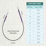 KnitPro Zing Fixed Circular Needles Asymmetrical 10" 3.75mm view 4