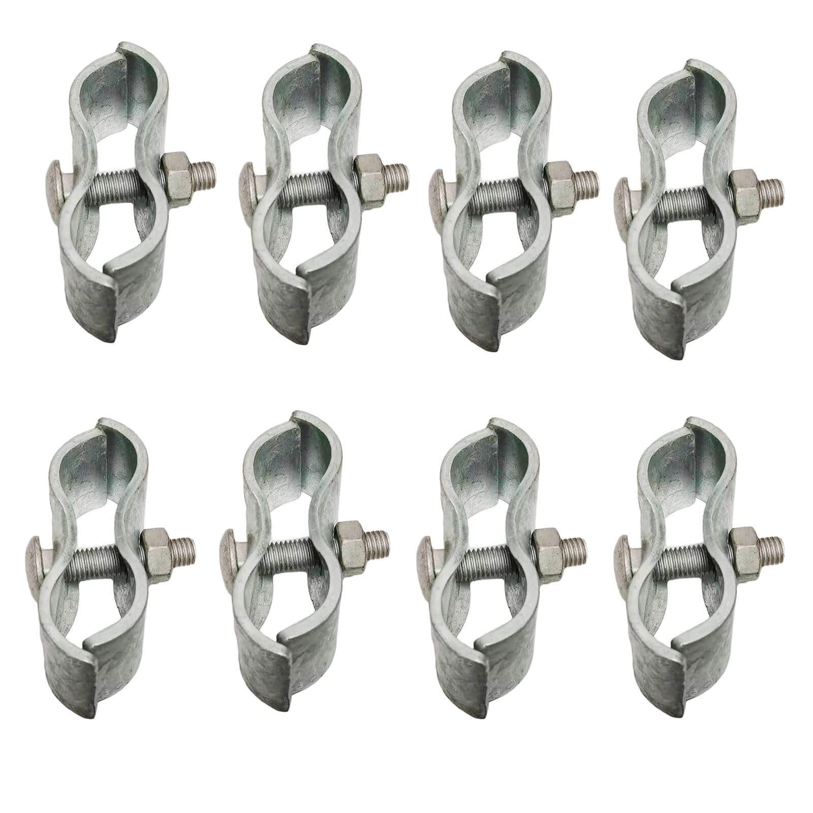 Photo 1 of Saddle Clamps (8 Set) - Chain Link Fence Panel Clamps for 1-5/8" Pipe Panel Frames. Ideal for Dog Kennels/Dog Runs or Temporary Fencing