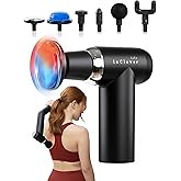 InClover Life Massage Gun with Detachable Extension Handle for Deep Tissue Muscle Massage – Handheld Back & Shoulder Percussion Heated Massager for Men & Women. Professional Pain Relief Massage Tool.