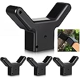 Yungyan 4 Pcs Tree Branch Supports Plastic Brace for Orchards, Black | Fruit Branch Support Device Tree Y Fork Design Protects Bark, For Vineyards Gardens Fits 1.57 Inch Lumber Stakes