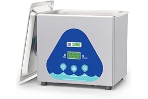 DK SONIC Ultrasonic Cleaner,1.5L 60W Stainless Steel Ultrasonic Jewelry Cleaner with Cleaning Basket,Timer,Digital Sonic Cleaner for Cleaning Jewelry,Eyeglasses,Coins