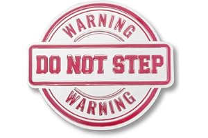 devembr Snowboard Stomp Pads, Funny Stomp Pad Snowboarding with 3D Design, PVC-Material, Warning