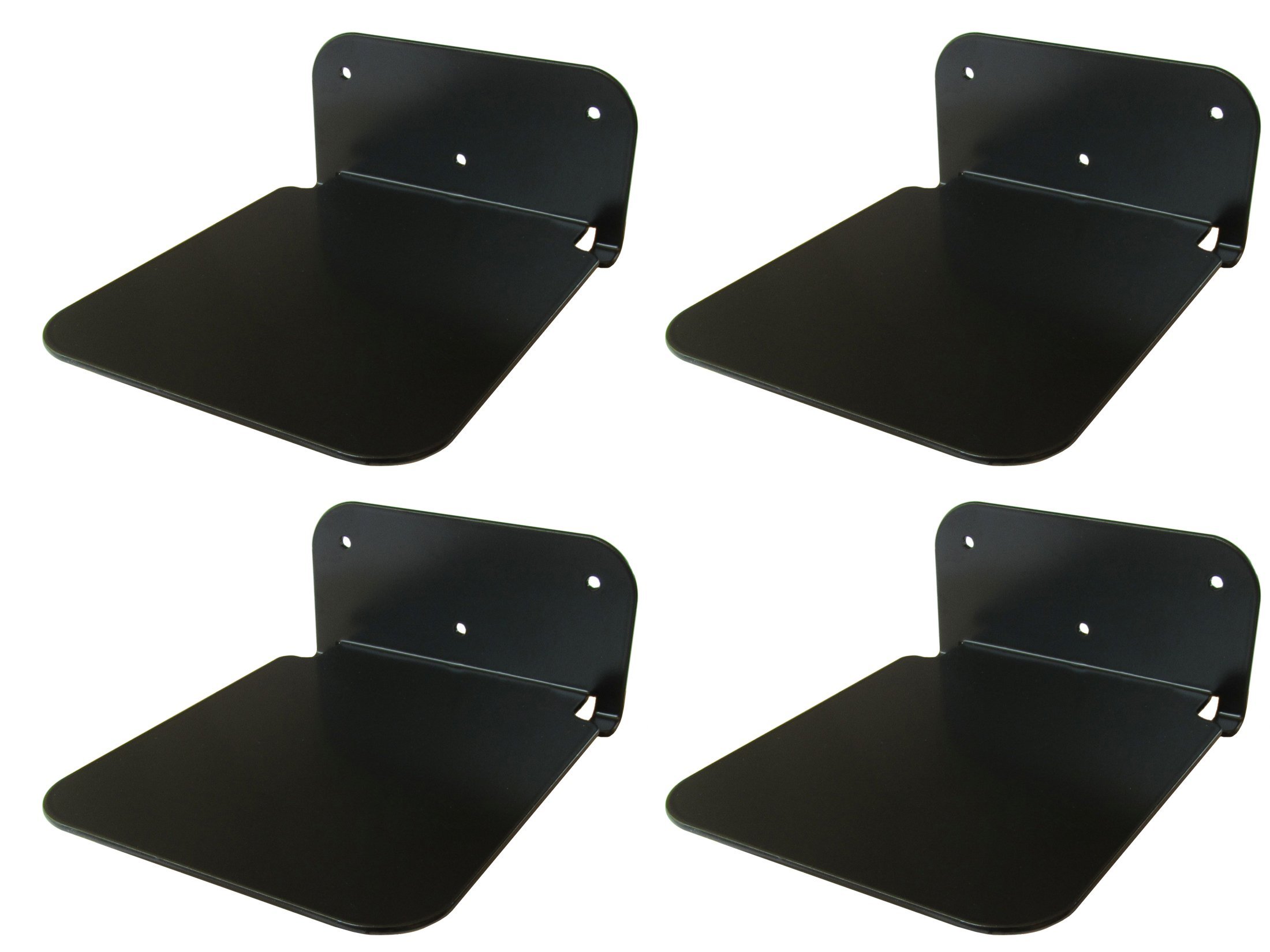 Galleksa Invisible Concealed Floating Metal Bookshelf Wall Mounted Storage for Home Room Creative Decoration Book Display (4 - Pack, Black)