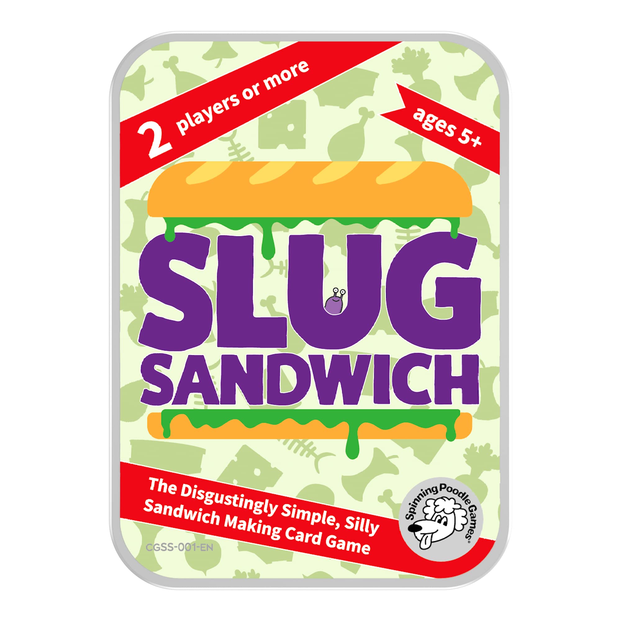 Spinning Poodle Games Slug Sandwich - The Disgustingly Simple Fun Family Card Game for 2+ Players
