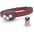 Energizer LED Headlamp, Bright Headlamp for Outdoors, Camping and Mechanic Work Light, Includes Batteries, Pack of 1, Rust Red