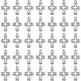 Yooqferno 100Pcs Mini Cross Charms Vintage Cross Pendants Antique Silver Crucifix Charms 12.5×16mm Bulk for Jewelry Making Accessory DIY Craft Bag Pendant Necklace Bracelets Dangle Earring