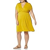 Amazon Essentials Women's Surplice Dress (Available in Plus Size)