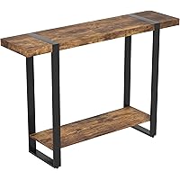 Console Table, Narrow Sofa Table, Entryway Table, Rustic Insductrial Reclaimed Wood Look Behind Sofa Table, for Living Room, 