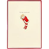 Graphique You’re on My List Cards | Pack of 15 Cards with Envelopes | Christmas Greetings | La Petite Noel Collection | Embossing and Gold Foil Accents | Boxed Set | 3.25" x 4.75"