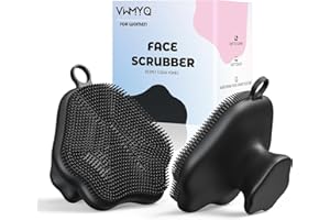 VWMYQ Silicone Face Scrubber - Exfoliating Face Scrubber for Women and Man, Gentle Facial Cleansing Brush Blackhead Acne Pore Pad Cradle Cap, Manual Soft Face Wash Brush for Deep Skin Care