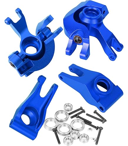 Aluminum Steering Block & Hub Set For Arrma 1/10 RC Trucks - Red Upgrade Parts