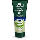 Aloe Pura Organic Aloe Vera Gel &amp; Vitamin A C &amp; E 6.8 fl oz