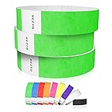 600 WristCo Neon Green Tyvek Wristbands for Events