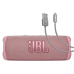 JBL Flip 6 (Pink) + Bundle with Case Logic Braided
