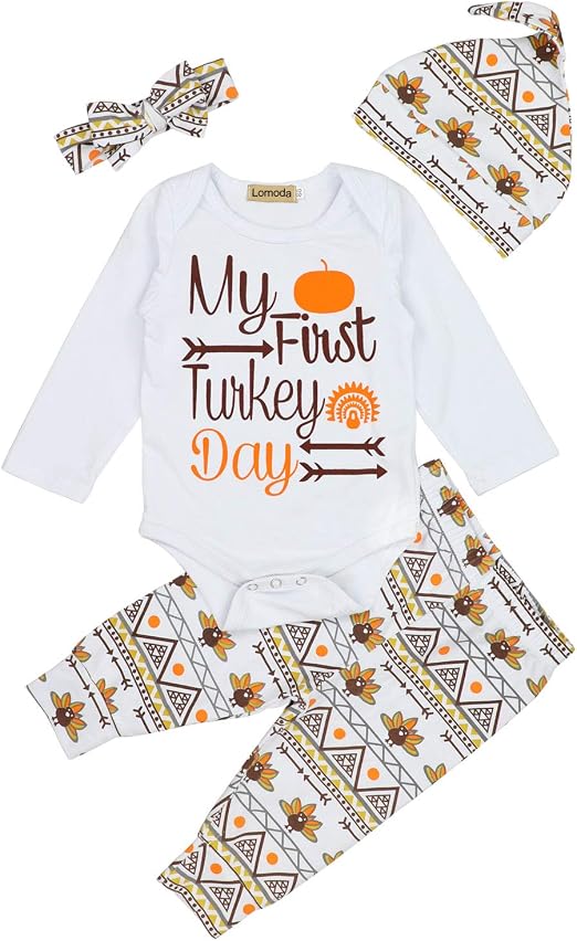 Amazon.com: Baby Thanksgiving Outfit Newborn Boy Girl ...