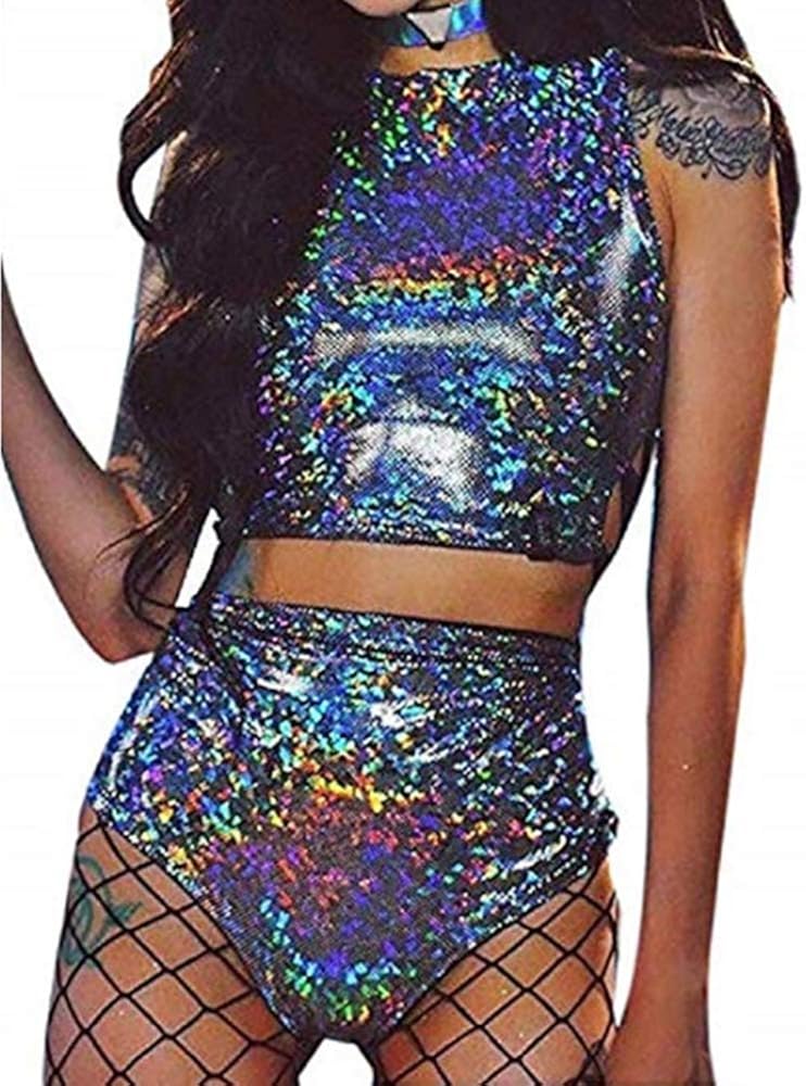 sequin crop top outfits
