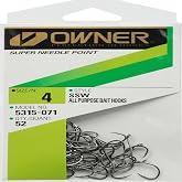 Owner SSW Needle Point Hooks: Black #4 Pro Pk