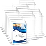 30 Pack Acrylic Sign Holder 8.5 x 11, Double-Sided