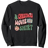 FLM Designs Unisex-Adult Christmas Movie Sweatshirt - Black, Small