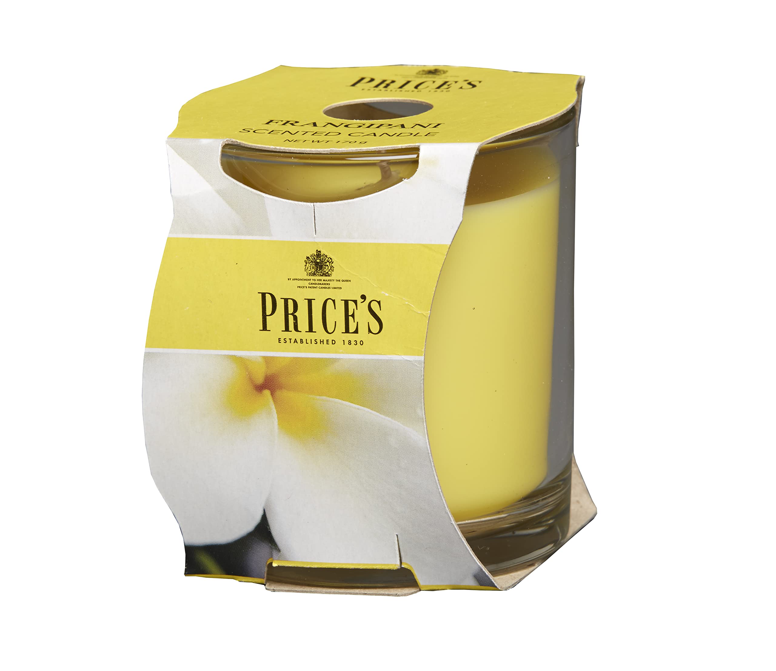 Price's - Frangipani Jar Candle - Fresh, Seasonal, Delicious Fragrance - Long Lasting Scent - Up to 45 Hour Burn Time