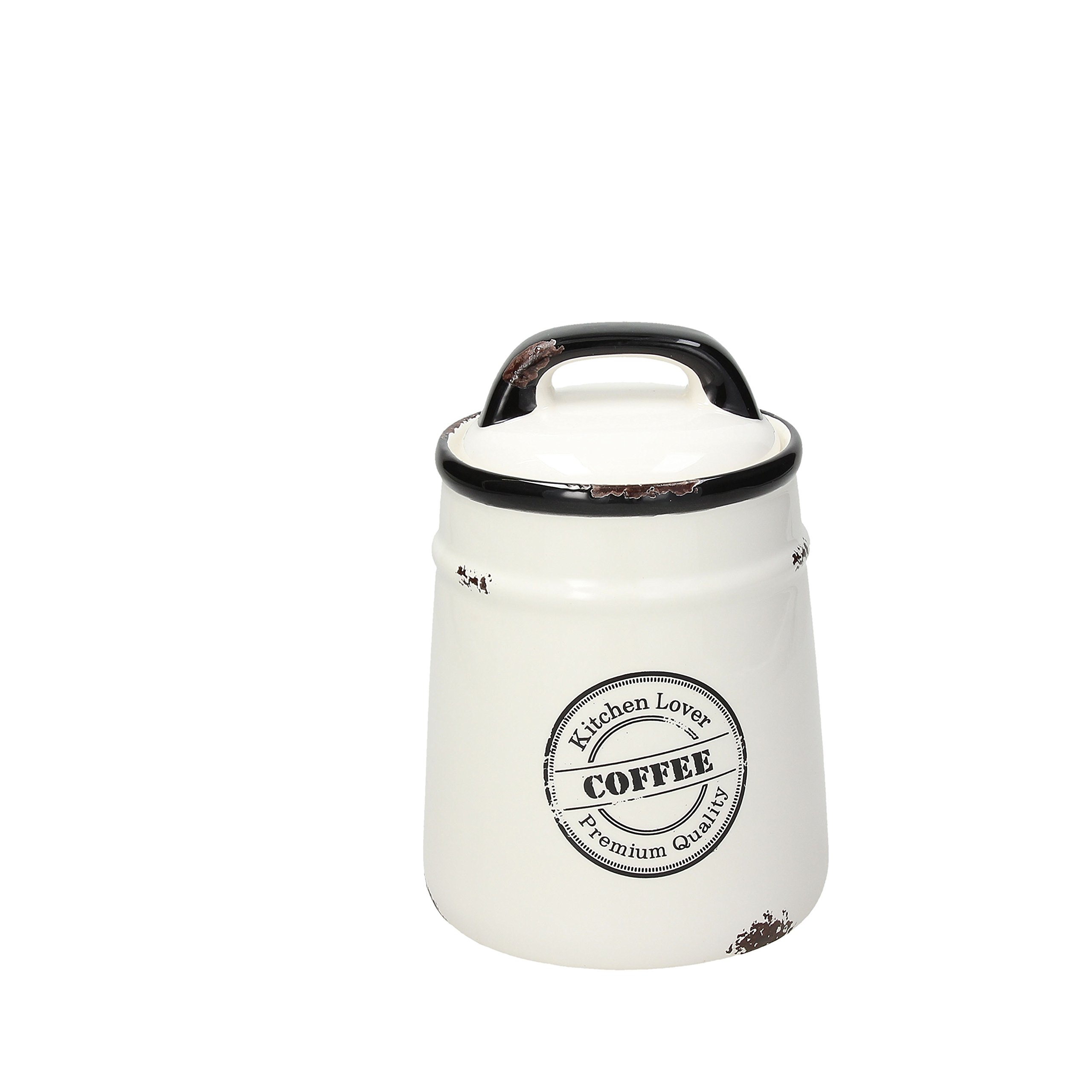 Tognana Urban Chic Coffee Jar 12 cm, Ceramic, White