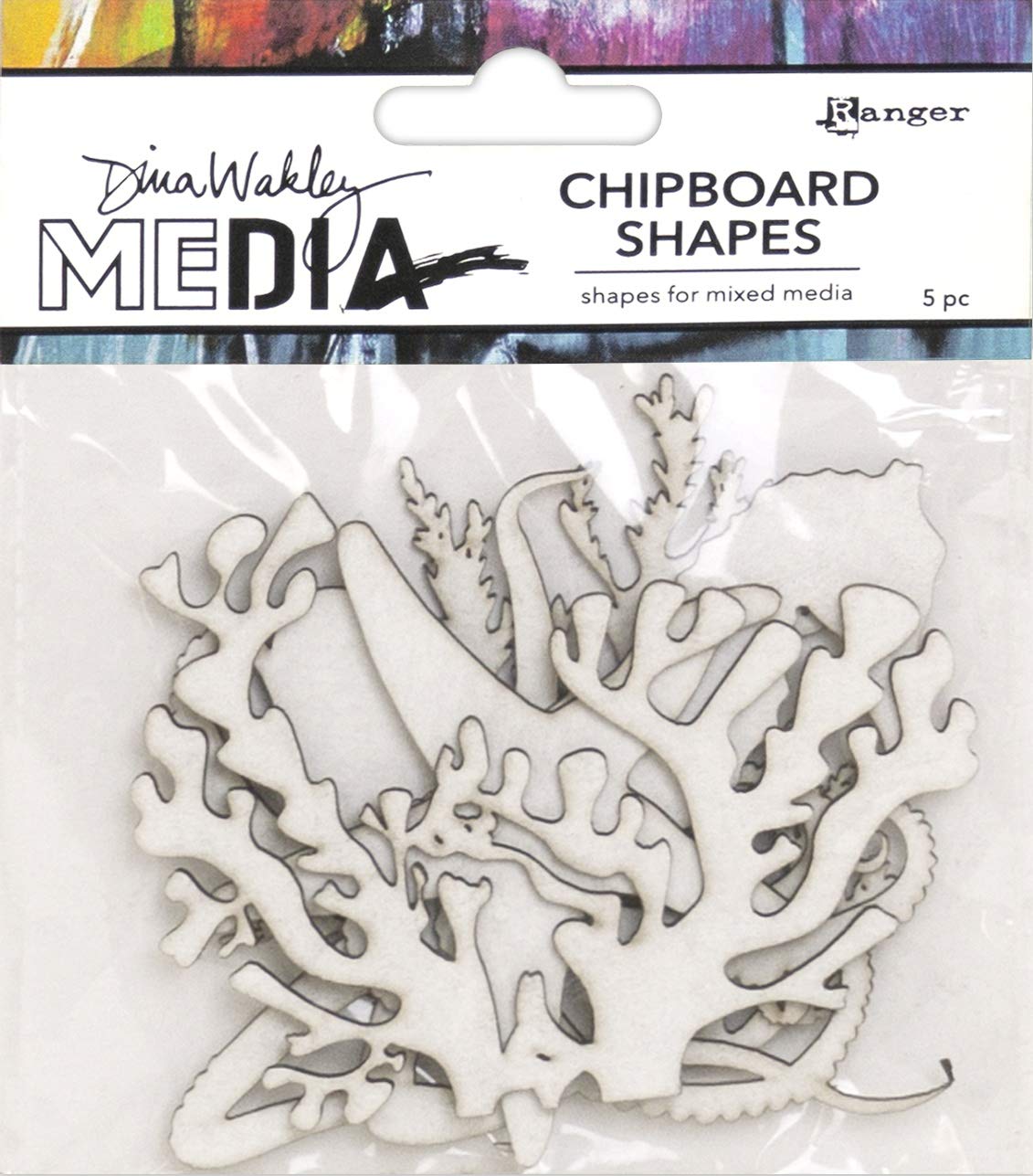 Dina Wakley Media CHIPBOARD Shapes Ocean, One Size