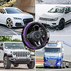 Car Steering Wheel Cover, Universal Microfiber PU