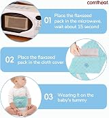 comfheat Colic Relief Baby Belt, Flaxseed Heated Tummy Wrap 0-3Y Blue view 6