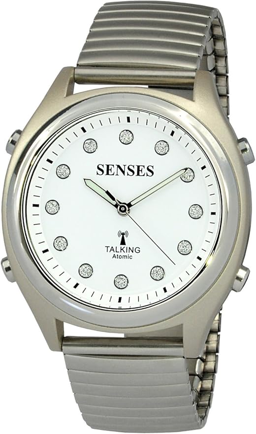 Atomic! Talking Watch Sets Itself Women's Crystal Stylist